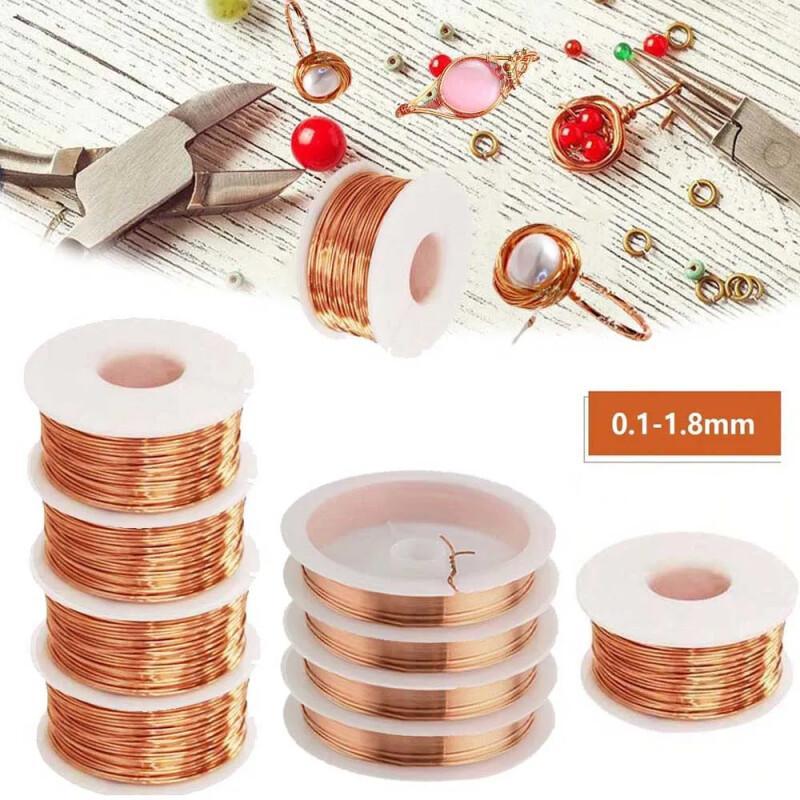 Copper Wire Roll - 10M Drut miedziany goły, drut z
