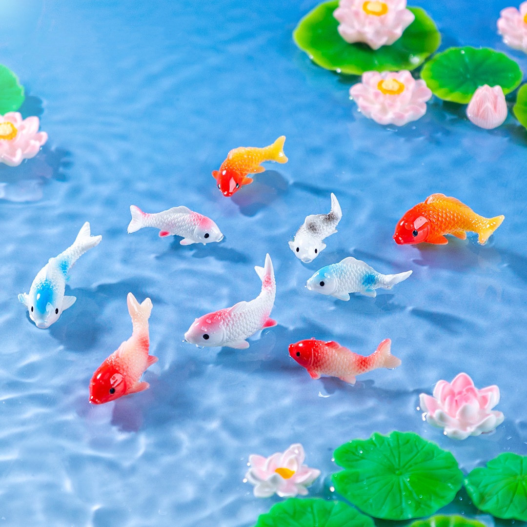 Bonsai Gardenia - 10 SZT. Mini Figurki Karpia Koi
