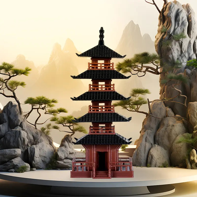 Bonsai Garden Mini - 🛒 1 szt. Miniaturowa Statuetka Pagody