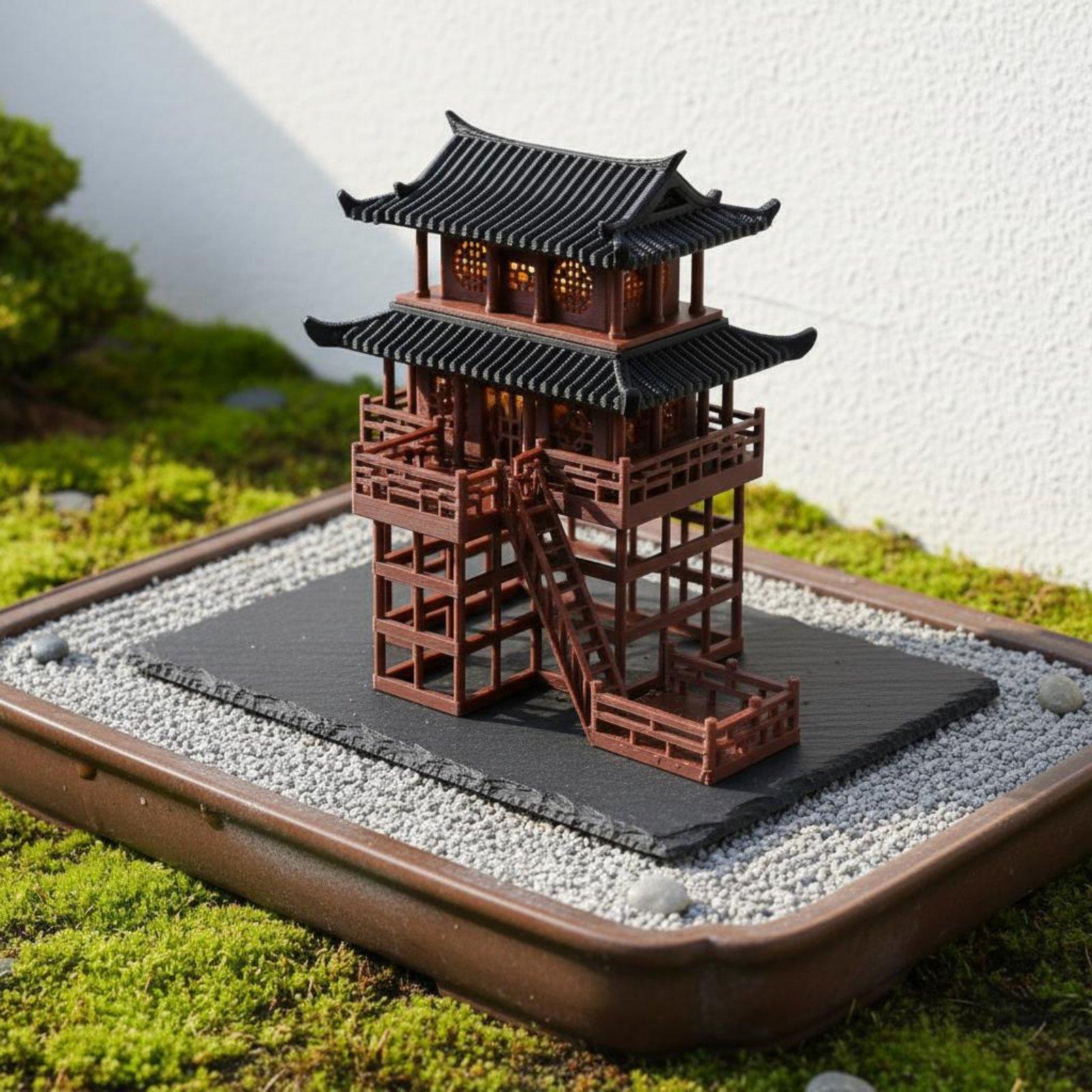 Bonsai Garden Mini - Plastikowa pagoda bonsai na stół, mini