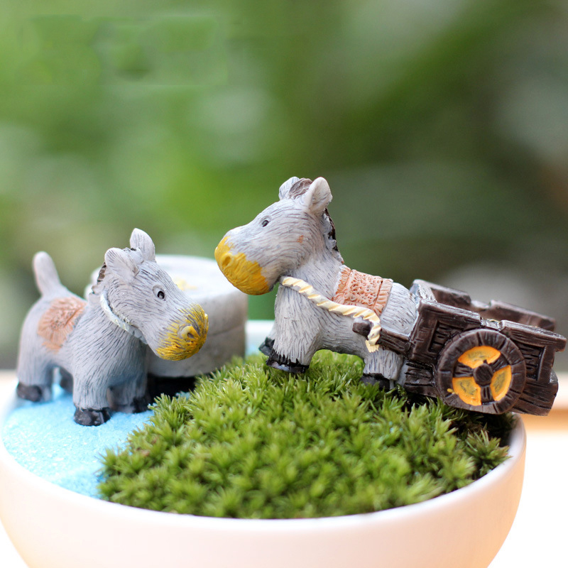 Figurki zwierząt Mini osioł ci – Bonsai Garden Japan recenzja i cena