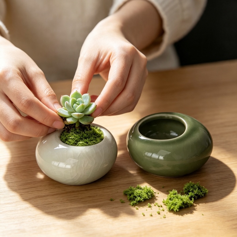 Mini doniczka z efektem popęka – Bonsai Garden Art recenzja i cena